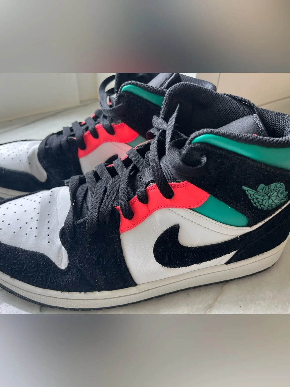 Jordan 1 Mid SE South Beach Basketball Shoes 852542-116 Men's Sz 10